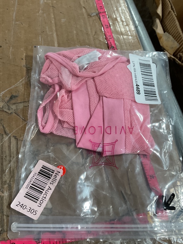 Photo 1 of (USED/FAIR) (BAGGED) Avidlove Women Mesh Crop Top Mock Neck Long Sleeve Shirts Tops Tee Blouse for Women(Pink, l)