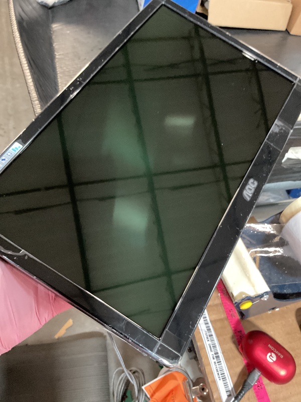 Photo 1 of ***(PARTS ONLY/ MAJOR DAMAGE/MISSING PARTS/ NON FUNCTIONAL)*** AOC e1659Fwu 15.6-Inch Ultra Slim 1366x768 Res 200 cd/m2 Brightness USB 3.0-Powered Portable LED Monitor w/ Case Black