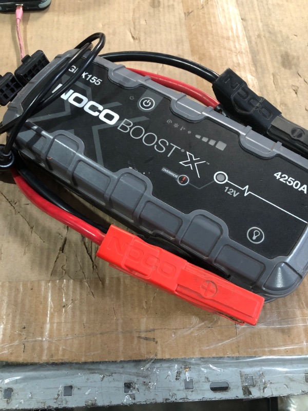 Photo 1 of (heavy use) NOCO Boost X GBX155: 4250A UltraSafe Jump Starter – 12V Lithium Battery Booster Pack, Portable Jump Box, Power Bank & Jumper Cables -