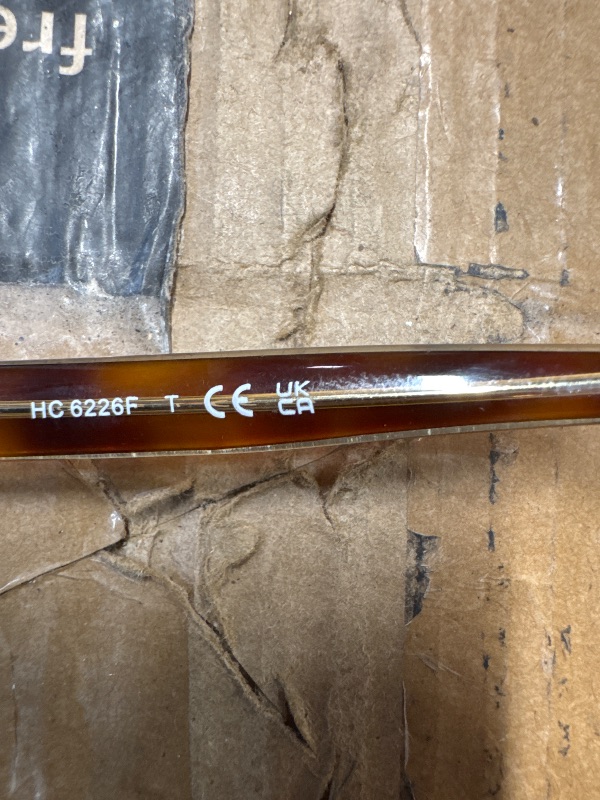 Photo 1 of (SCUFFED/SCRATCHED) (USED/FAIR) (ONE OF THE EARS IS LOOSE) Coach HC6225U Universal Fit Prescription Eyewear Frames, Dark Tortoise/Canary/Demo Lens, 52 mm