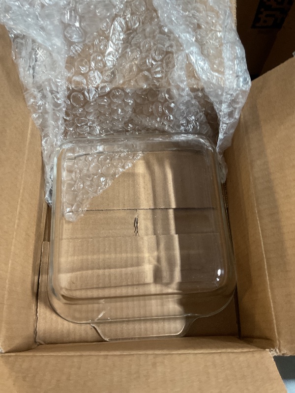 Photo 1 of (used/fair) Small Casserole Dish, 5 Inch Glass Square Baking Dish Individual Portion Baking Pan for Oven Microwave Air Fryer Square Egg, Clear Prep Bowls with Handle