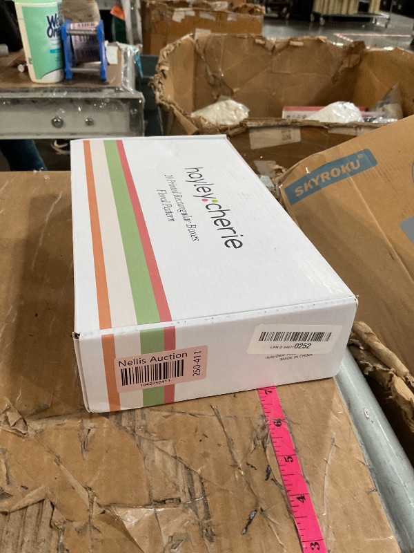 Photo 1 of Floral Gift Boxes with Lids & Ribbons (20 Pack) 8” x 4” Cute Decorative Spring Treat Boxes Empty for Small Presents, Cookies, Mithai Indian Sweets, Mothers Day, Candy, Party Favors, Bulk Unique Return