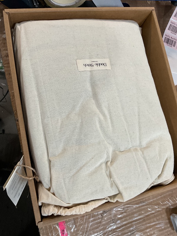 Photo 1 of (LIGHTER) (PARTIAL SET) (USED/FAIR) Double Stitch Cotton Tencel Sheet - Bed Sheets Set King Size, 4Pc Luxury Hotel Bedding Set, Soft, Cooling & Breathable for Hot Sleepers, Deep Pocket Up to 16 Inches, Sterling Blue