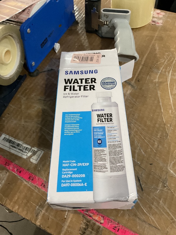 Photo 1 of (See all images) SAMSUNG Genuine Filters for Refrigerator Water and Ice, Carbon Block Filtration for Clean, Clear Drinking Water, DA29-00020B-2P, 2 Pack