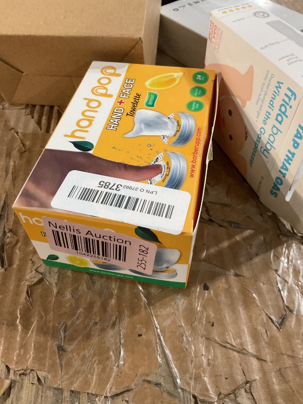 Photo 1 of ***(MISSING PARTS)***Hand Pop Lemon Scented Wipes - 24 Pack of Travel Size Wet Towelettes, Alcohol-Free, Wipes for Skin Hydration, Convenient, Eco-Friendly, Refreshing, Fits in Gym Bag, Purse, Pocket, or Luggage