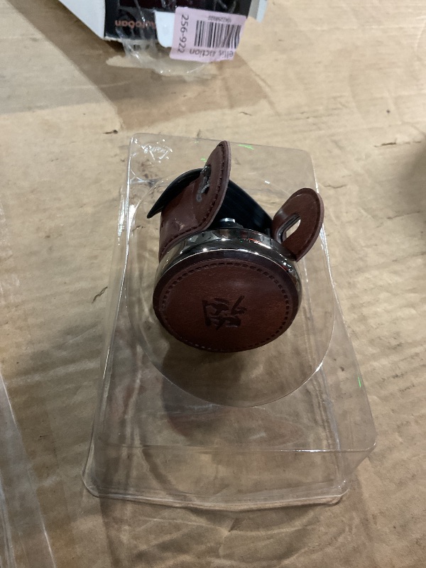 Photo 1 of (Used)(see images) Leather Power Knob - Vehicle Handle Spinner, Luxury Hi-quality Steering Wheel Knob (Dark Brown)