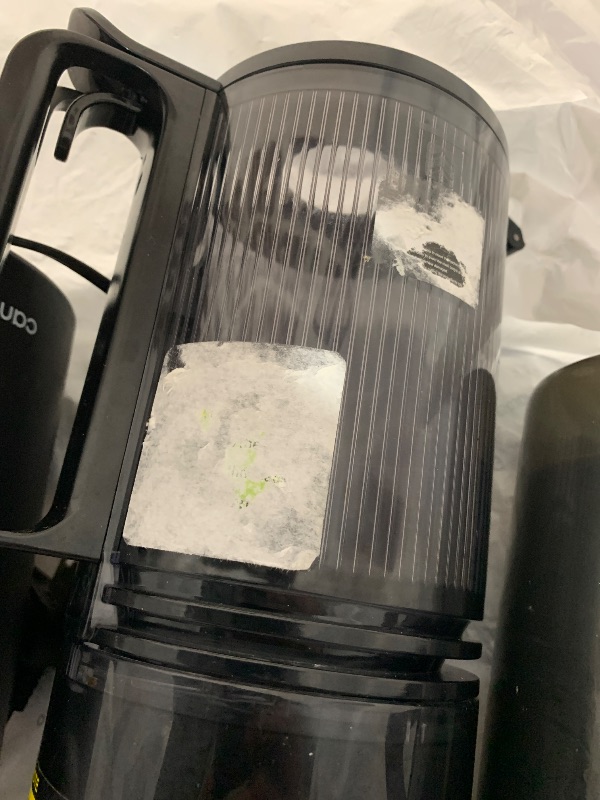 Photo 1 of ***(HEAVILY USED/ MINOR DAMAGE)***Cold Press Juicer, 5.4" Wide Feed Chute Juice Extractor Machine with 400W, High Juice Yield, Slow Masticating Juicer for Whole Vegetables & Fruits, Black