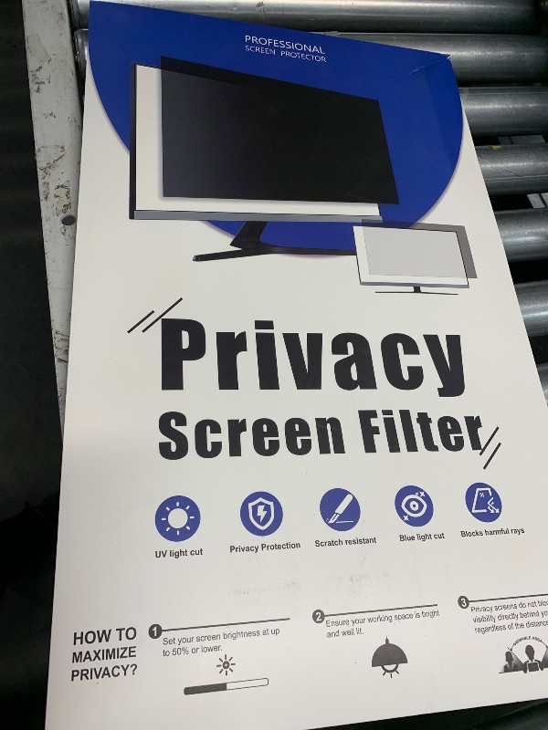 Photo 1 of [2 Pack] 23 Inch Computer Privacy Screen for 16:9 Aspect Ratio Widescreen Monitor, Eye Protection Anti Glare Blue Light Computer Monitor Privacy Filter, Removable Anti-Scratch 23in Protector Film