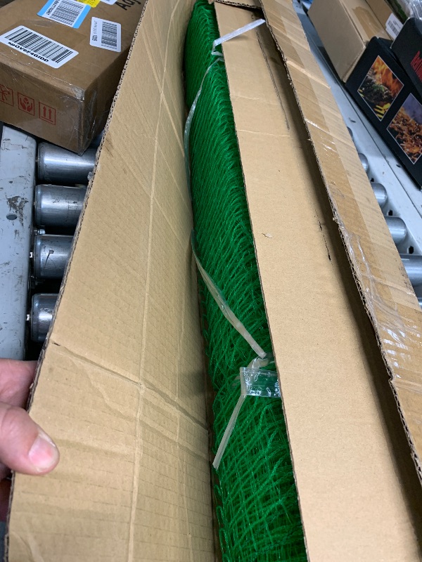 Photo 1 of (USED/FAIR) Temporary Fence with Posts,3‘x50’ Safety Barrier for Dog Snow Plastic Mesh Fencing with Fiberglass Stake Windbreak Rope,Movable Fencing Roll for Garden Backyard Outdoor Animal Protect