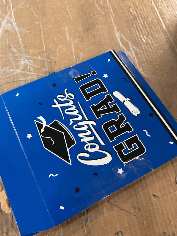 Photo 1 of Gatherfun Graduation Decorations 2025 Graduation Box Graduation Card Box for Graduation Gift Graduation Party Favors Decor Party Supplies Blue