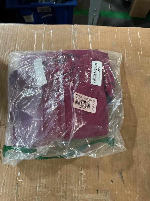 Photo 1 of ***(HEAVILY USED/ SEE NOTES)***SUUKSESS Women 2 Piece Workout Sets Hidden Scrunch Butt Lifting Seamless Leggings Long Sleeve Yoga Crop Tops High Waisted Yoga Pants (Purple, L)