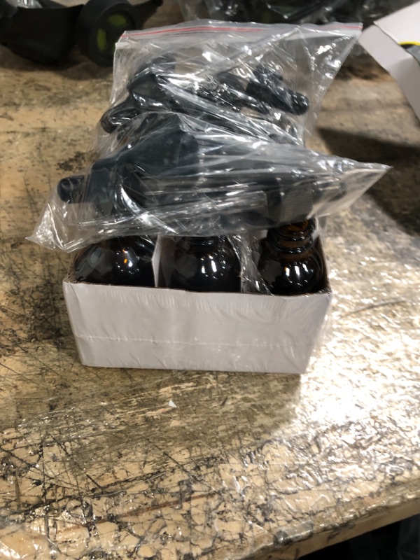 Photo 1 of 12, Amber, 2 oz Glass Bottles, with Glass Eye Droppers
