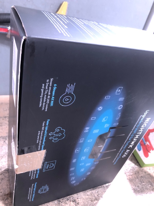 Photo 1 of NETGEAR Nighthawk 6-Stream Dual-Band WiFi 6 Router (RAX54S) – Security Features, AX5400 Wireless Speed, Up to 5.4 Gbps, Covers up to 2,500 sq. ft., 25 Devices - 1-Year Armor Subscription Included