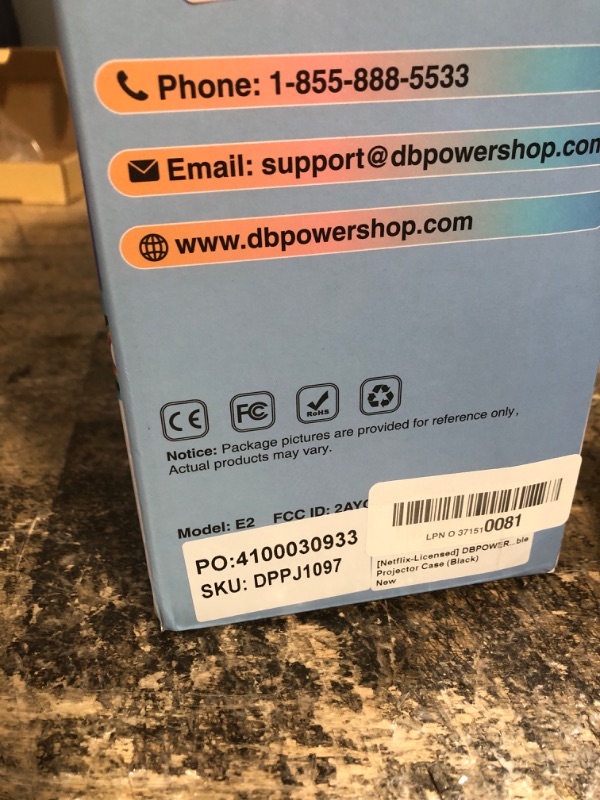 Photo 1 of [2025 Netflix-Official | 386+ Built-in Apps] DBPOWER E2 Smart Projector with WiFi and Bluetooth, Mini Projector 4K Support with Netflix, Youtube, Disney+, Hulu, Max, Crunchyroll w Portable Case