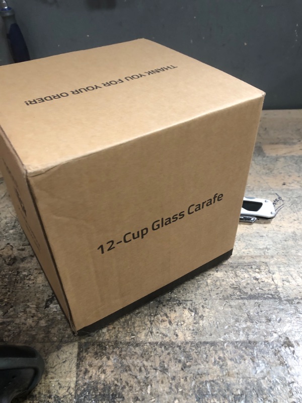 Photo 1 of 12-Cup Replacement Glass Carafe Pot Compatible with Hamilton Coffee Maker Models 46310, 49976, 49966, 49350, 49957, 49954, 49933, 49980A, 49980Z, 49983, 49618, 46300, 49950