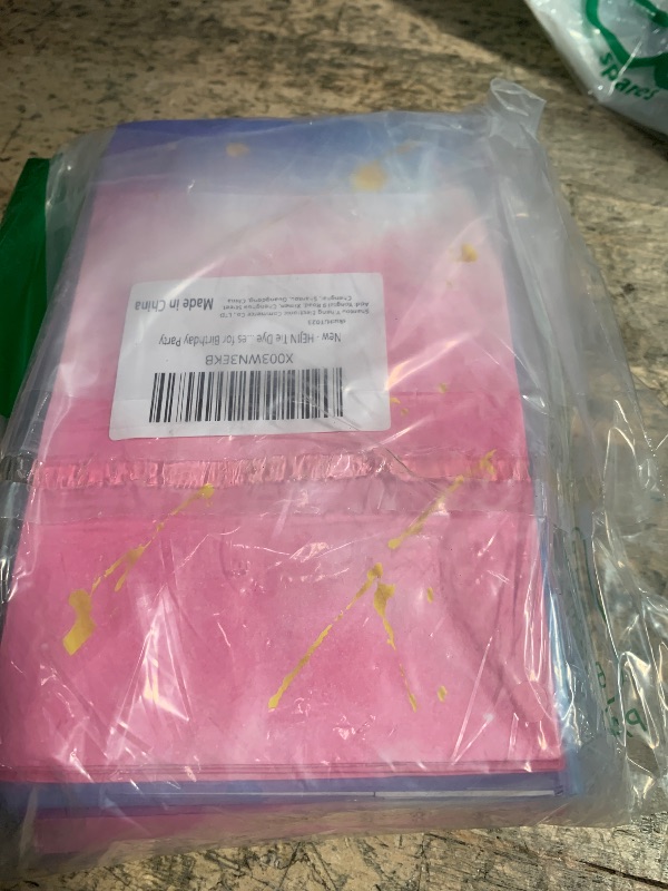 Photo 1 of (mini small) HEJIN 30PCS Tie Dye Party Bags with Stickers, Pink and Purple Small Gift Bags, Mermaid Unicorn Birthday Party Favors Bags for Girls Goodie Bags for Kids Birthday Party, Baby Shower, Halloween, Wedding
