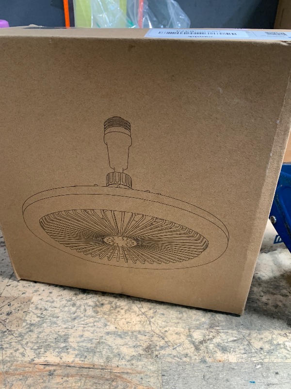 Photo 1 of cambk Socket Ceiling Fan Light Screw in with 3 Color Temp, Low Profile Enclosed Dimmable Fanlight with Remote, 10 inch Small Adjustable White E27 LED Ceiling Lights for Bathroom/Bedroom/Garage