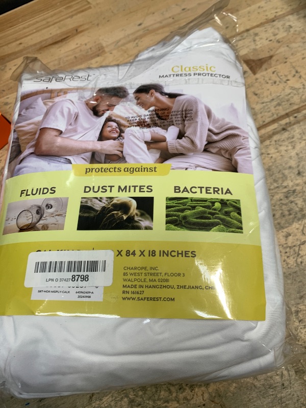 Photo 1 of SafeRest Waterproof Mattress Protector California King Size – Absorbent Breathable Soft Fitted Bed Cover with 18" Deep Stretchable Pockets – Machine Washable Queen Mattress Cover