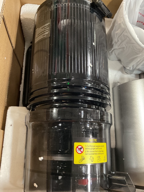 Photo 1 of (See images) Cold Press Juicer, 5.8" Wide Feed Chute Juice Extractor Machine with 400W, High Juice Yield, Slow Masticating Juicer