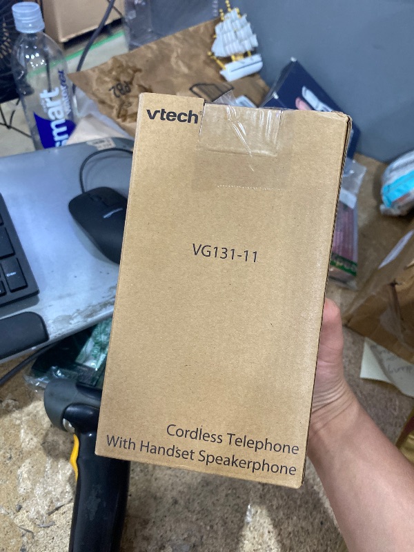 Photo 1 of [New] VTech VG131-11 DECT 6.0 Cordless Phone - Bluetooth Connection, Blue-White Display, Big Buttons, Full Duplex, Caller ID, Easy Wall Mount, 1000ft Range (Black)