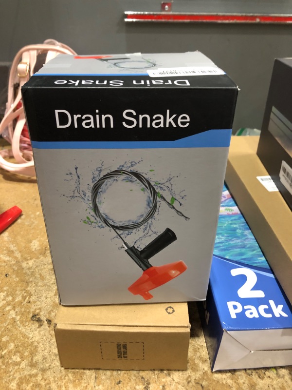 Photo 1 of Drain Snake Auger 33 Feet, Plumbing Snake Drain Hair Clog Removal Tool, Heavy Duty Toilet Snake Auger, Sink Unclogger Drain Cleaner Tool for Bathroom Kitchen Tub Shower Drain Clog Remover with Gloves