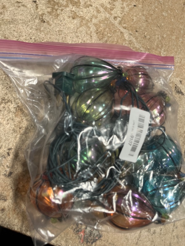 Photo 1 of 11FT Multicolor String Lights with 10 Bulbs, Colored Backyard Patio Indoor/Outdoor UL Listed String Lights,Hanging for Bistro Tents Market Cafe Gazebo Porch Party Wedding