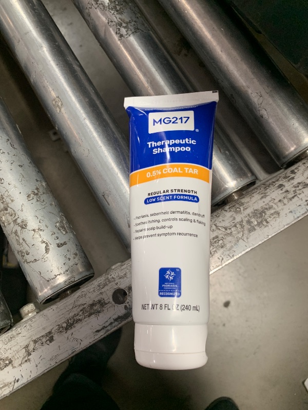 Photo 1 of MG217 Psoriasis Shampoo with Coal Tar, Therapeutic Scalp Treatment, Controls Itching, Scaling, Flaking, Scale Buildup, Psoriasis Scalp Treatment, .5% Coal Tar Shampoo and Conditioner, 8floz