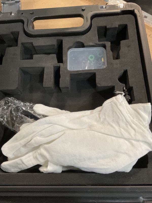 Photo 1 of (PARTIAL SET) (USED/FAIR) Lichamp AC R1234YF R134A Gauge Set, Automotive Manifold Gauge Compatible with R1234YF R134A and R404A Refrigerants