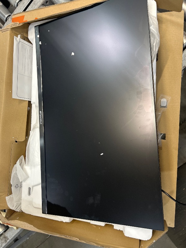 Photo 1 of *** DAMAGED SCREEN. PARTS ONLY *****SANSUI 27 Inch WQHD 2560 x 1440 IPS Gaming Monitor, 180Hz 1ms Computer Monitor, DP 1.2 x2 | HDMI 2.0 x2 | VESA Mount, 120% sRGB HDR Eye Care Metal Stand (DP Cable Included)