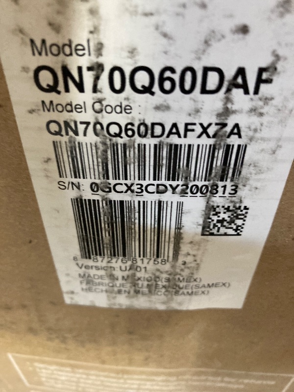 Photo 1 of **smashed screen final sale**Samsung 70-Inch Class QLED 4K Q60D Series Quantum HDR Smart TV w/Object Tracking Sound Lite, Motion Xcelerator, Slim Design, Gaming Hub, Alexa Built-in (QN70Q60D, 2024 Model)