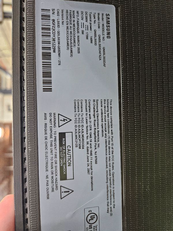 Photo 1 of ** Broken screen, missing power cord and remote **  Samsung QN55LS03DAFXZA 55 Inch The Frame 4K Smart Quantum HDR TV with 2 Year Amber Protection Plan (2024)