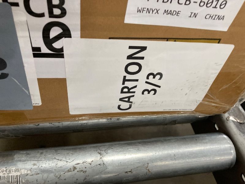 Photo 1 of **MISSING BOX 1 OF 3***DWVO Buffet Cabinet Rattan - with 6 Wood Storage Drawer TV Stand Coffee Bar with Golden Handles for Living Room/Dining Room/Entryway-Black