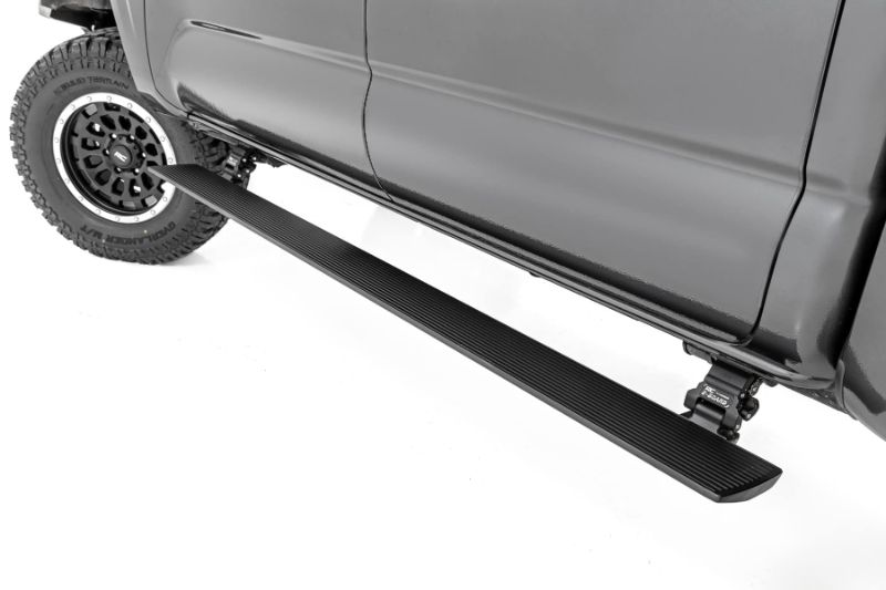 Photo 1 of ***MISSING MOTOR AND HARNESS***

Rough Country Power Running Boards with LED Step Lights for Toyota Tacoma, Double Cab (2005-2023)