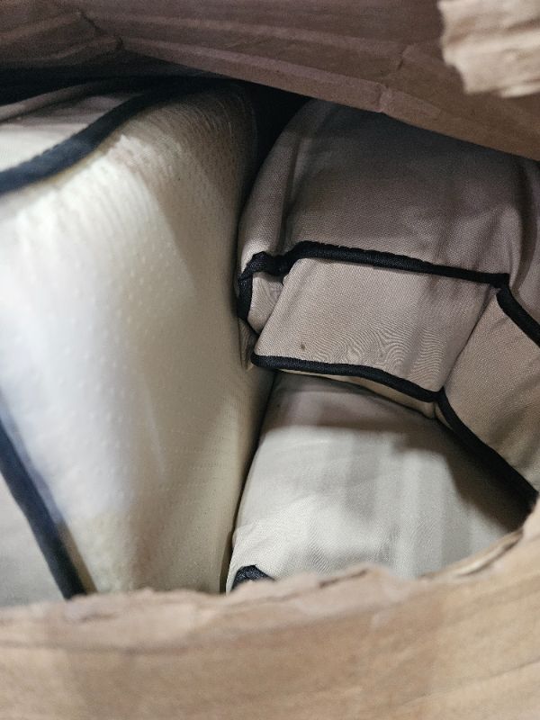 Photo 1 of ** Cushions only ** Shintenchi 5 Pieces Outdoor Patio Sectional Sofa Couch, Black PE Wicker Furniture Sets, Patio Conversation Sets with Washable Cushions Glass Coffee Table for Garden, Poolside, Backyard,(Khaki)