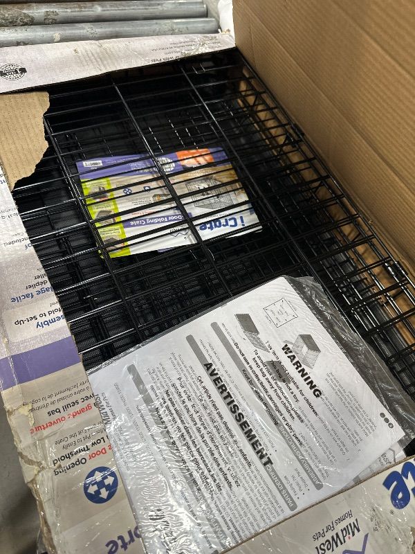 Photo 1 of ***DAMAGED - BENT - SEE PICTURES***
MidWest Homes for Pets Newly Enhanced Single & Double Door iCrate Dog Crate, Includes Leak-Proof Pan, Floor Protecting Feet, Divider Panel & New Patented Features