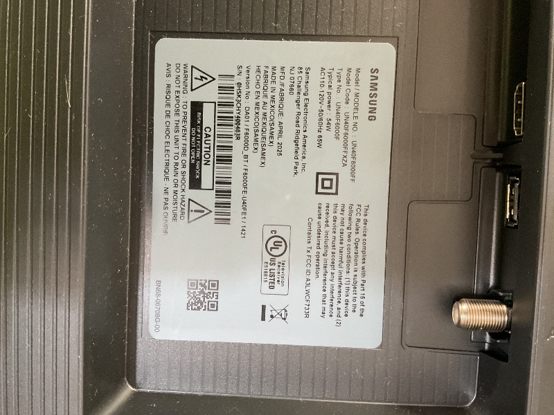 Photo 1 of ****************SCREEN DAMAGED, NON-FUNCTIONAL, FINAL SALE******************
Samsung 40-Inch Class Full HD F6000 Smart TV (2025 Model) HDR, Object Tracking Sound Lite, Knox Security, One UI Tizen, Smart TV