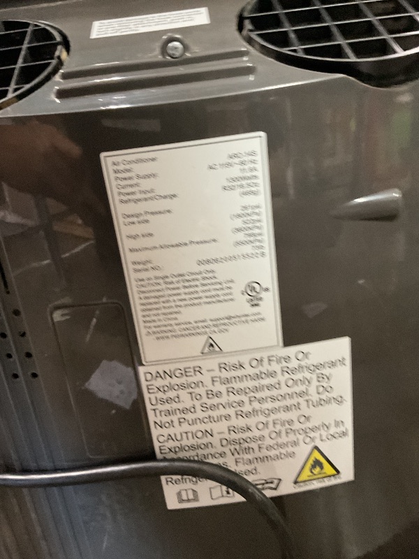 Photo 1 of ***HEAVILY USED AND DIRTY - MISSING BACK PANEL AND REMOTE - POWERS ON - UNABLE TO TEST FURTHER - SEE PICTURES***
Whynter Portable Air Conditioner 14,000 BTU with Dual Hose Dehumidifier & Cooling Fan for 500 Sq Ft Rooms, Includes AC Unit Window Kit, ARC-14
