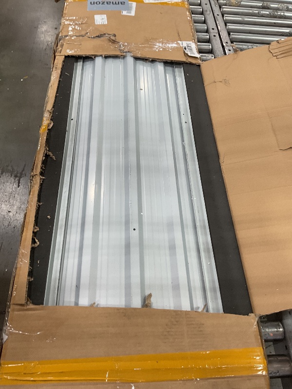 Photo 1 of ** PARTS ONLY**ONLY SIDE PANELS/ METAL SHEETS MISSING ROOF PARTS ** DWVO 8x6FT Outdoor Storage Shelter, Roomy Steel Tool Shed with Secure Entrances & Air Circulation for Patio, Lawn, and Backyard, Ideal for Storing Garden Gear, Lawn Tools, and Bikes, Whit