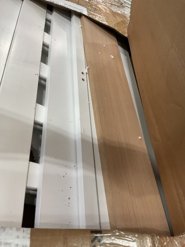 Photo 1 of *** BOX 1 OF 2**PARTIAL SET FINAL SALE***Ball & Cast Twin Over Twin Rubber Wood Bunk Bed for Kids,Convertible Twin Size Bunk Bed with 2 Drawers,Ladder and Safety Guardrails,Can Be Divided Into Two Daybeds,No Box Spring Required,White