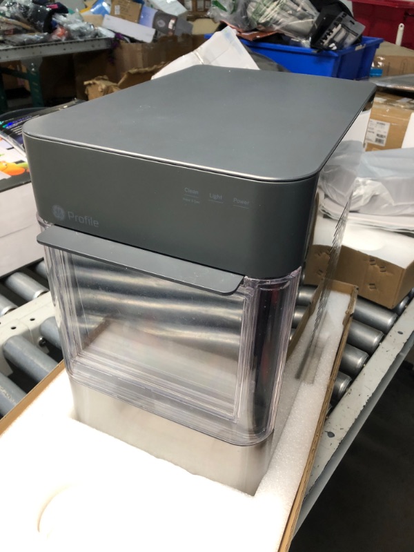Photo 1 of ***NON-FUNCTIONAL, FOR PARTS ONLY, HEAVILY USED AND DIRTY*********
GE Profile Opal 2.0 XL with 1 Gallon Tank, Chewable Crunchable Countertop Nugget Ice Maker, Scoop included, 38 lbs in 24 hours, Pellet Ice Machine with WiFi & Smart Connected, Stainless St