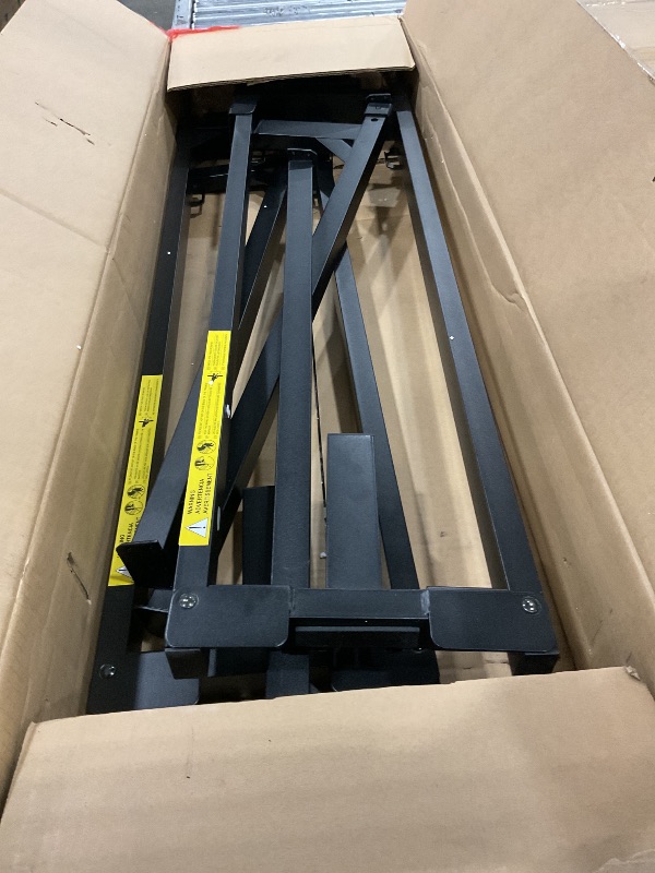 Photo 1 of Amazon Basics Metal Bed Frame, 9-Leg Base for Box Spring and Mattress, Queen, Tool-Free Easy Assembly, 79.5" L x 59.5" W x 7" H, Black