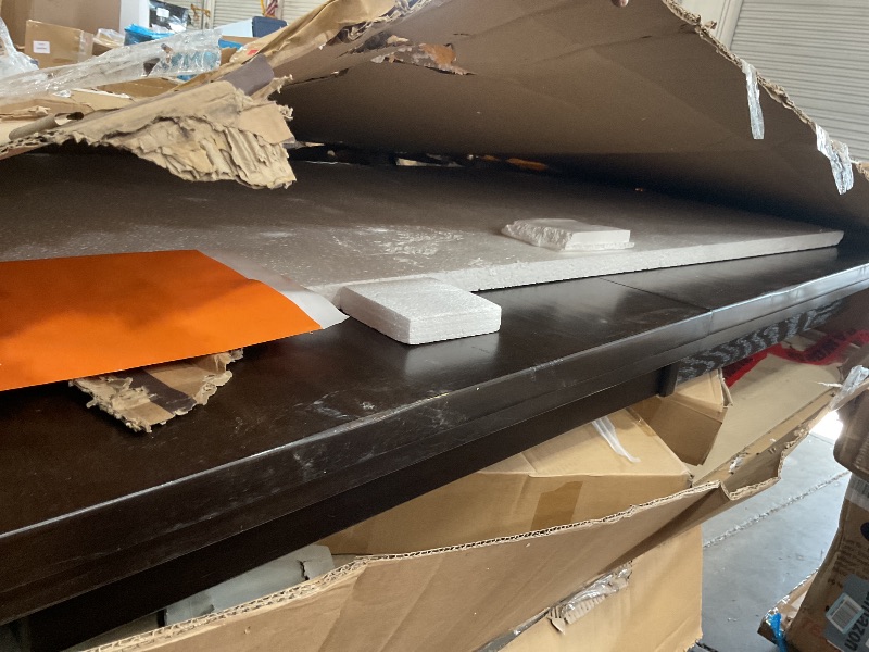 Photo 1 of ***DAMAGED - MISSING LEGS - SEE PICTURES***
Signature Design by Ashley Haddigan Traditional Rectangular Dining Extension Table, Seats up to 8, Dark Brown