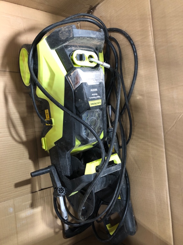 Photo 1 of *UNABLE TO FULY TEST*Electric Pressure Washer 5000PSI-Max 3.6GPM Power Washer Touch Screen Adjustable Pressure,4 Nozzles and 500ml Foam Cannon Power Washer Cleaning for Patio Yellow