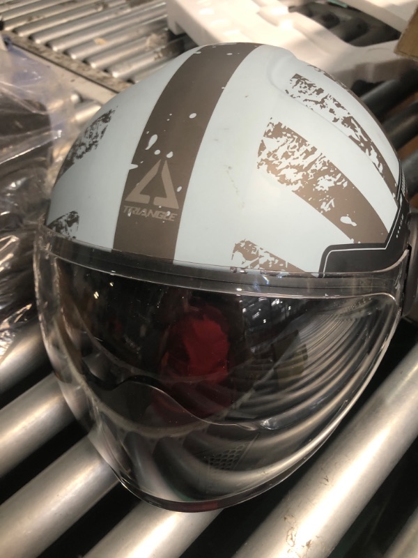 Photo 1 of (see all images) TRIANGLE Full Face Motorcycle Helmets,Off-Road Motocross Helmet for Men & Women,Dual Visor with Internal (L)