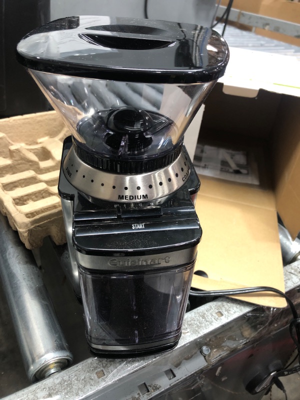 Photo 1 of (sold for parts) CUISINART Coffee Grinder, Electric Burr One-Touch Automatic Grinder with18-Position Grind Selector, Stainless Steel, DBM-8P1