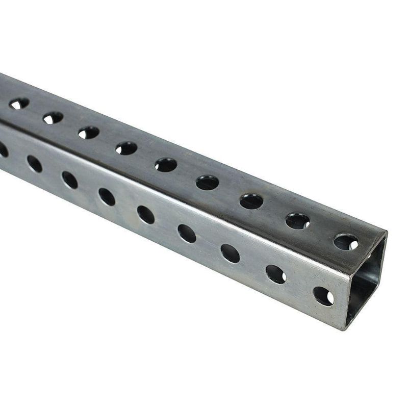 Photo 1 of 1-1/2 in. X 3 Ft. - 14 Gauge Zinc Plated Perforated Steel Square Tube