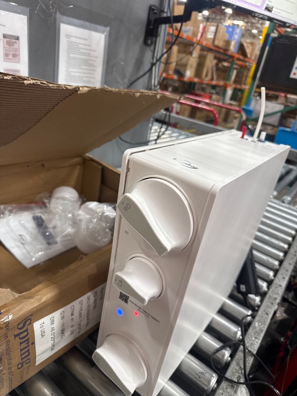 Photo 1 of *POWERS ON**iSpring RO500AK-BN Reverse Osmosis Water Filter, NSF 58 Certified, 500 GPD Tankless Under Sink RO System, Natural pH Alkaline Remineralization, 2:1 Pure to Drain Ratio, Brushed Nickel Faucet