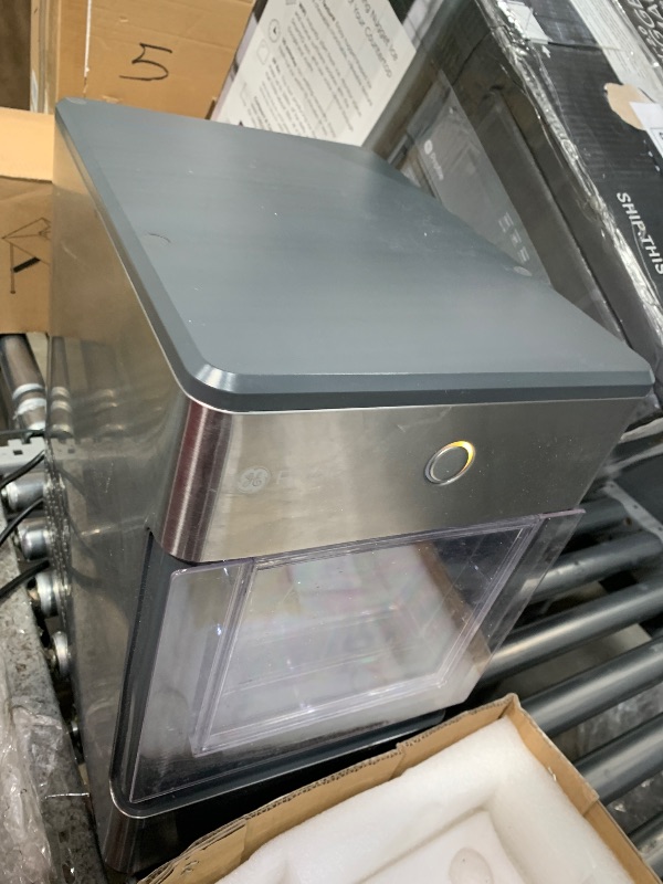 Photo 1 of *** PARTS ONLY ** POWERS ON**GE Profile Opal 1.0 XL with 1 Gallon Tank, Chewable Crunchable Countertop Nugget Ice Maker, Scoop included, 38 lbs in 24 hours, Pellet Ice Machine with WiFi & Smart Connected, Stainless Steel