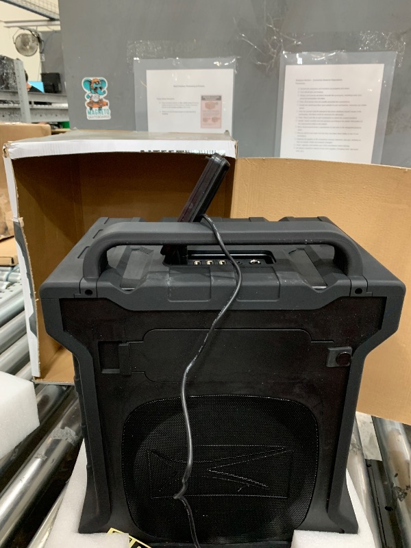 Photo 1 of ***POWERS ON**WORKS WHEN PLUGGED IN**DOES NOT CHARGE**

Altec Lansing Sonic Boom - Waterproof Bluetooth Speaker with Phone Charger, IP67 Outdoor Speaker, 3 USB Charging Ports, 50 Foot Range & 20 Hours Battery Life