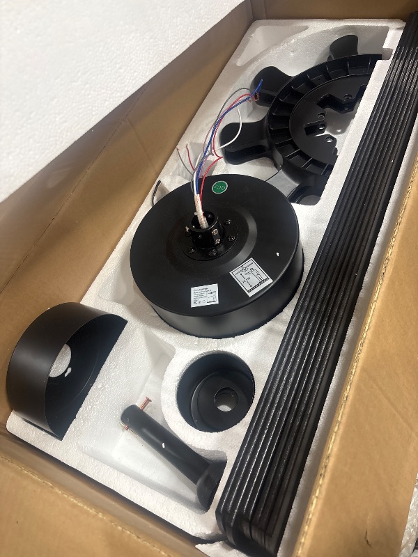 Photo 1 of ****Parts Only***72 Inch Large Ceiling Fan with Remote, Indoor/Outdoor Industrial Ceiling Fan with Large LED Panel, Quiet Reversible DC Motor, 6-Speed, 3CCT, Black Ceiling Fans with Light for Patio, Livingroom, Garage